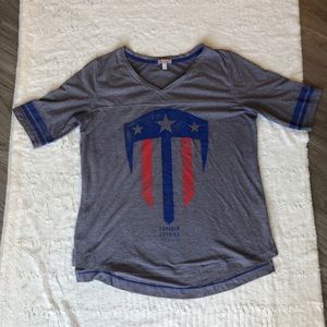 Her Universe Marvel Comic Shirt Captain America L